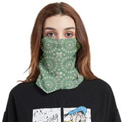 Kaleidoscope Peaceful Green Face Covering Bandana (two Sides) by Mazipoodles