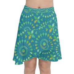 Kaleidoscope Jericho Jade Chiffon Wrap Front Skirt by Mazipoodles