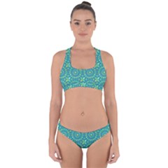 Kaleidoscope Jericho Jade Cross Back Hipster Bikini Set by Mazipoodles