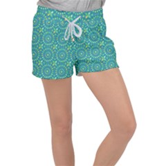 Kaleidoscope Jericho Jade Velour Lounge Shorts