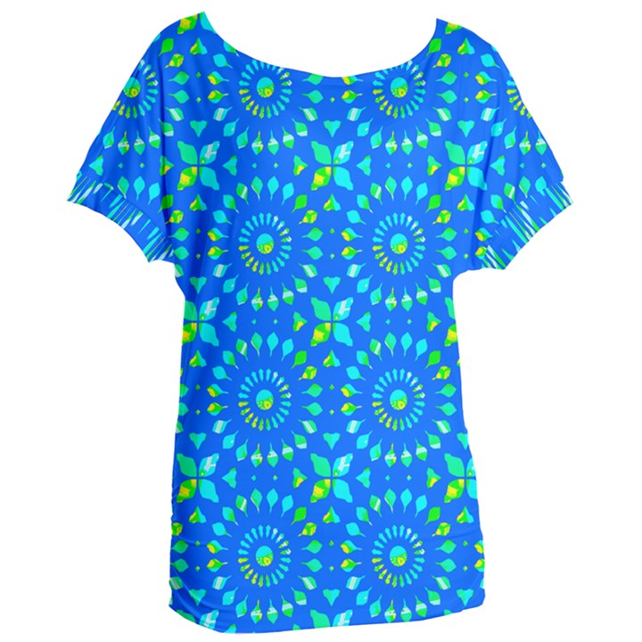 Kaleidoscope Blue Women s Oversized Tee