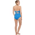 Kaleidoscope Blue Scallop Top Cut Out Swimsuit View2