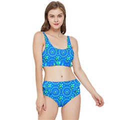 Kaleidoscope Blue Frilly Bikini Set