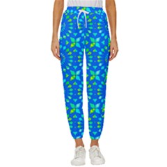 Kaleidoscope Blue Cropped Drawstring Pants