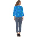 Kaleidoscope Blue Cut Out Wide Sleeve Top View4