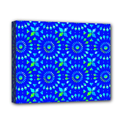 Kaleidoscope Royal Blue Canvas 10  X 8  (stretched) by Mazipoodles