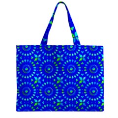 Kaleidoscope Royal Blue Zipper Mini Tote Bag