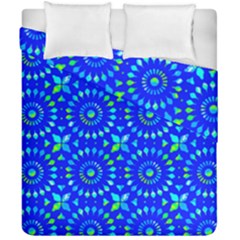 Kaleidoscope Royal Blue Duvet Cover Double Side (california King Size) by Mazipoodles