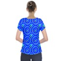 Kaleidoscope Royal Blue Short Sleeve Front Detail Top View2