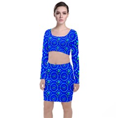 Kaleidoscope Royal Blue Top And Skirt Sets by Mazipoodles