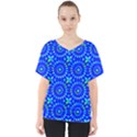 Kaleidoscope Royal Blue V-Neck Dolman Drape Top View1