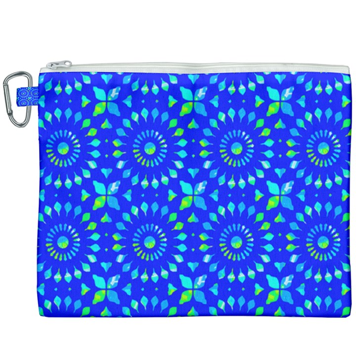 Kaleidoscope Royal Blue Canvas Cosmetic Bag (XXXL)