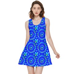 Kaleidoscope Royal Blue Inside Out Reversible Sleeveless Dress by Mazipoodles