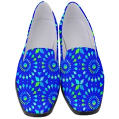 Kaleidoscope Royal Blue Women s Classic Loafer Heels by Mazipoodles