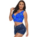 Kaleidoscope Royal Blue Women s Sleeveless Wrap Top View2