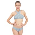 Kaleidoscope Duck Egg High Neck Bikini Set View1