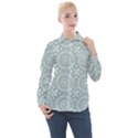 Kaleidoscope Duck Egg Women s Long Sleeve Pocket Shirt View1