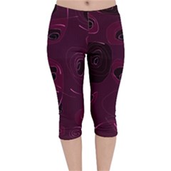 Fish 701 Velvet Capri Leggings  by Mazipoodles