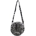 Black and white design Crossbody Circle Bag View1