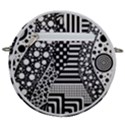 Black and white design Crossbody Circle Bag View2