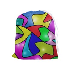 Modern Art Drawstring Pouch (xl) by gasi