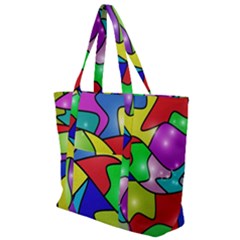 Modern Art Zip Up Canvas Bag by gasi