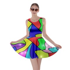 Colorful Abstract Art Skater Dress by gasi