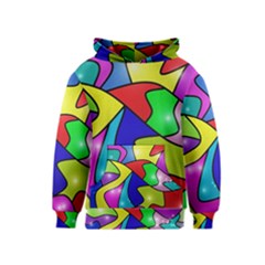 Colorful Abstract Art Kids  Pullover Hoodie by gasi