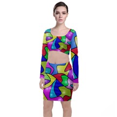 Colorful Abstract Art Top And Skirt Sets by gasi