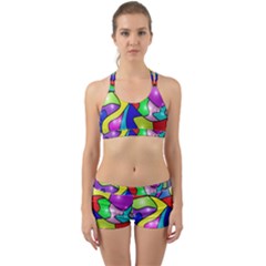 Colorful Abstract Art Back Web Gym Set by gasi