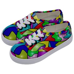 Colorful Abstract Art Kids  Classic Low Top Sneakers