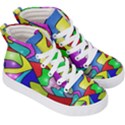 Colorful abstract art Kids  Hi-Top Skate Sneakers View3