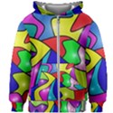 Colorful abstract art Kids  Zipper Hoodie Without Drawstring View1