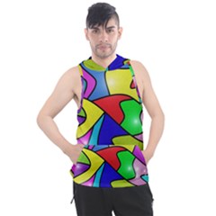 Colorful Abstract Art Men s Sleeveless Hoodie by gasi