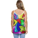 Colorful abstract art Casual Spaghetti Strap Chiffon Top View4