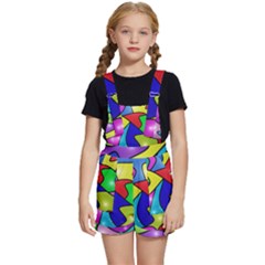 Colorful Abstract Art Kids  Short Overalls by gasi