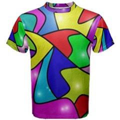 Colorful Abstract Art Men s Cotton Tee by gasi