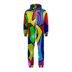 Colorful Abstract Art Hooded Jumpsuit (kids)