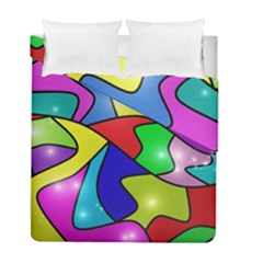 Colorful Abstract Art Duvet Cover Double Side (full/ Double Size) by gasi