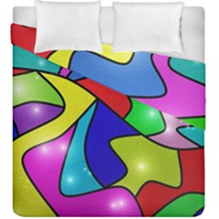 Colorful Abstract Art Duvet Cover Double Side (king Size) by gasi