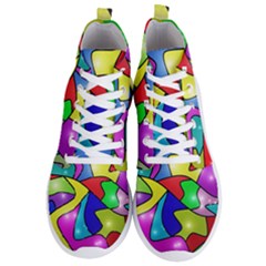 Colorful Abstract Art Men s Lightweight High Top Sneakers by gasi