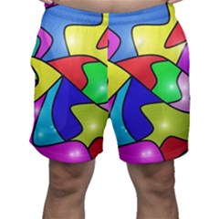 Colorful Abstract Art Men s Shorts by gasi