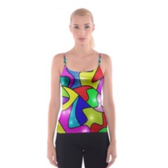 Colorful Abstract Art Spaghetti Strap Top by gasi