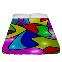 Colorful Abstract Art Fitted Sheet (california King Size) by gasi