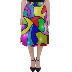 Colorful Abstract Art Classic Midi Skirt by gasi