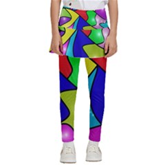 Colorful Abstract Art Kids  Skirted Pants by gasi