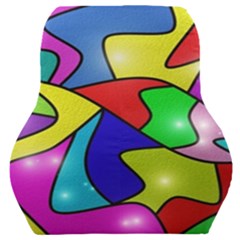 Colorful Abstract Art Car Seat Back Cushion  by gasi