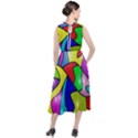 Colorful abstract art Round Neck Boho Dress View2