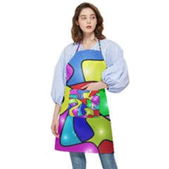 Colorful Abstract Art Pocket Apron by gasi