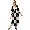 Grid-domino-bank-and-black Grecian Style  Maxi Dress View1